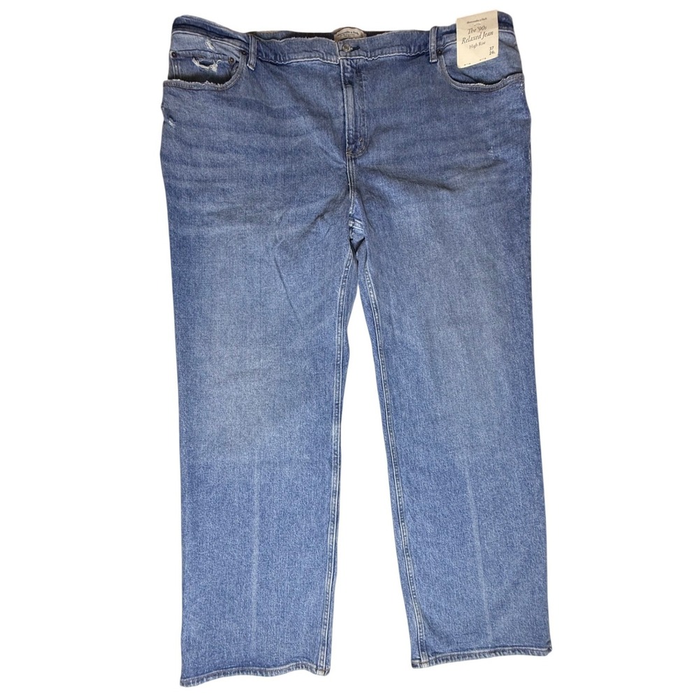 Abercrombie & Fitch The 90s Relaxed High Rise Jeans Size 37/24L‎ Light Denim-784